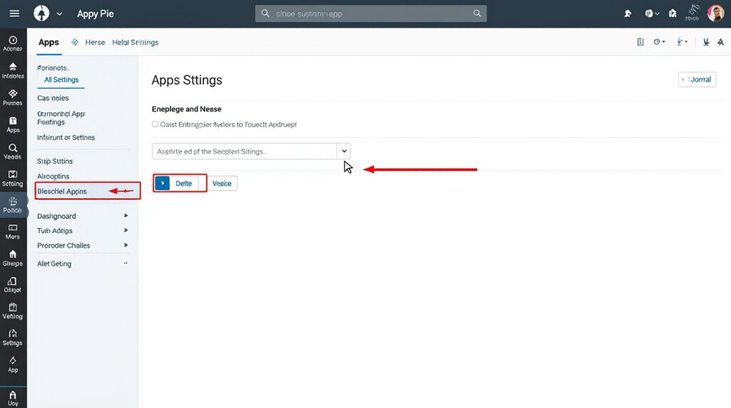 How Do i Delete an App on Appy Pie